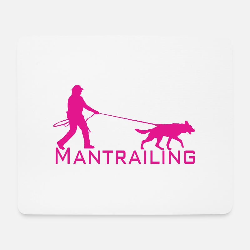 Mantrailing pink - Mouse Pad (horizontal) - white