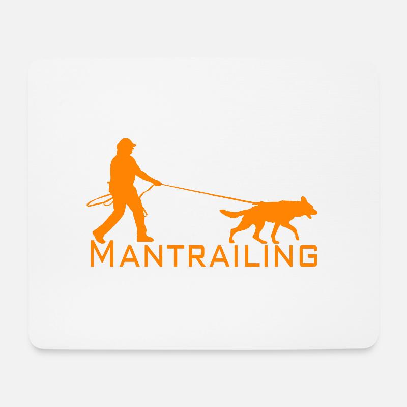 Mantrailing orange - Mouse Pad (horizontal) - white