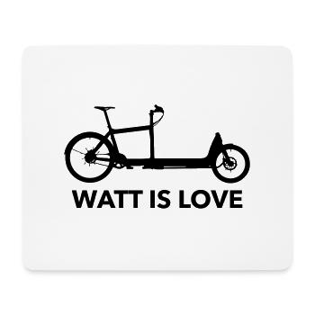 Watt is Love Cargobike - Mousepad (Querformat) - Weiß - Vorne