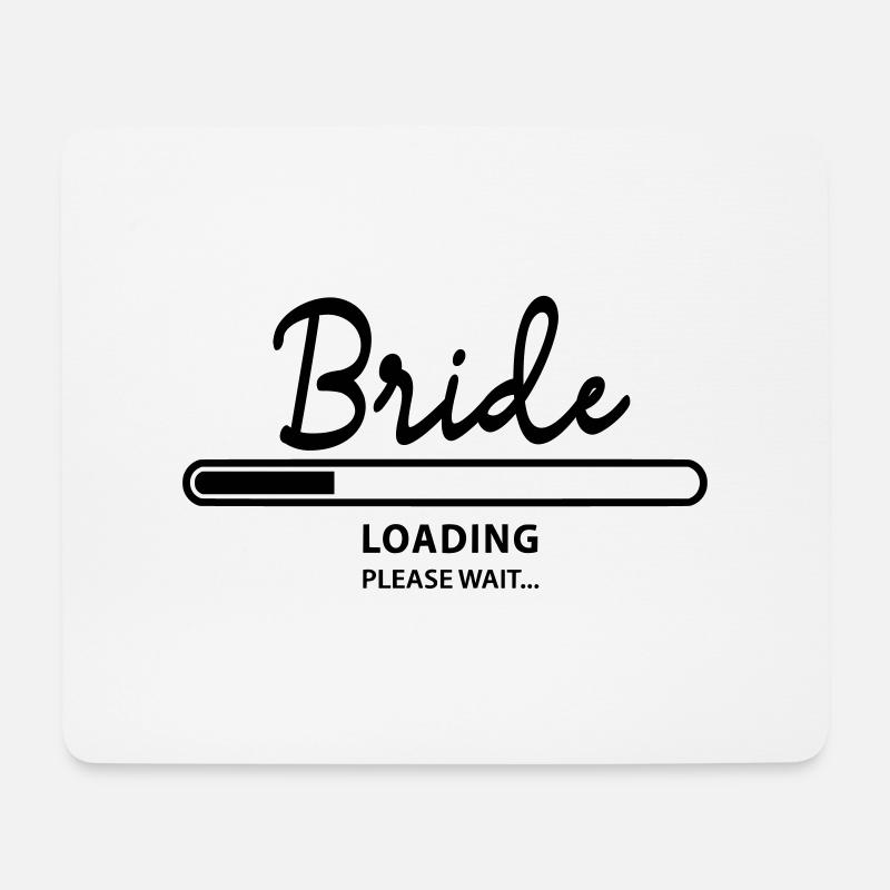 bride loading - Mousepad (Querformat) - Weiß