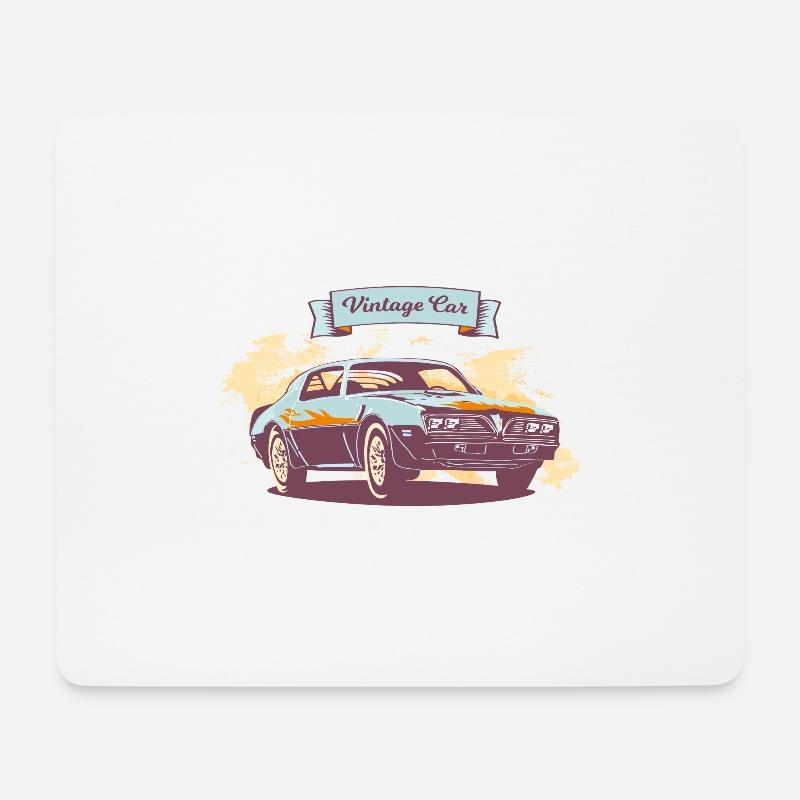 Vintage Car Auto Autoliebhaber Oldtimer Fanatiker - Mousepad (Querformat) - Weiß