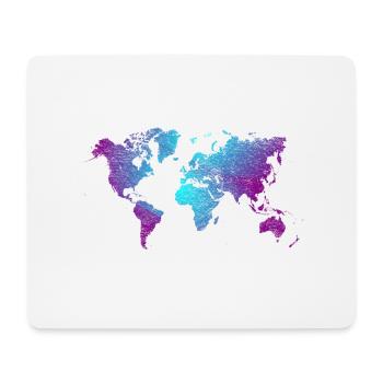 conception de carte du monde cool en bleu et violet - Tapis de souris (format paysage) - blanc - Devant