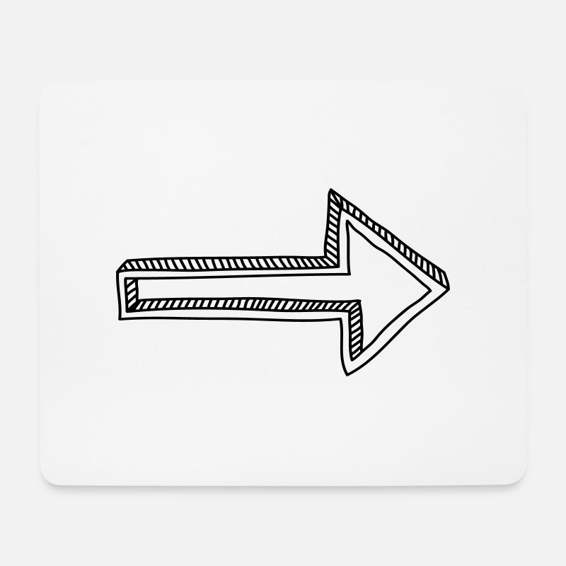Pfeil - Mousepad (Querformat) - Weiß