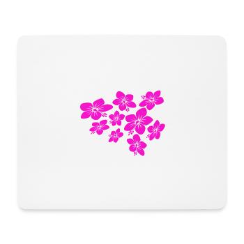 blumen - Mousepad (Querformat) - Weiß - Vorne
