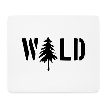 Forêt avec ses arbres - Tapis de souris (format paysage) - blanc - Devant