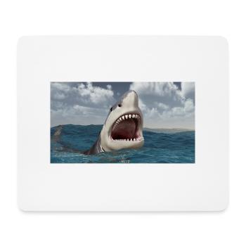 Great white shark in stormy seas - Mouse Pad (horizontal) - white - Front