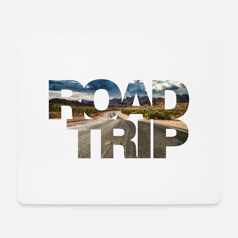 Road Trip - Mousepad (Querformat) - Weiß