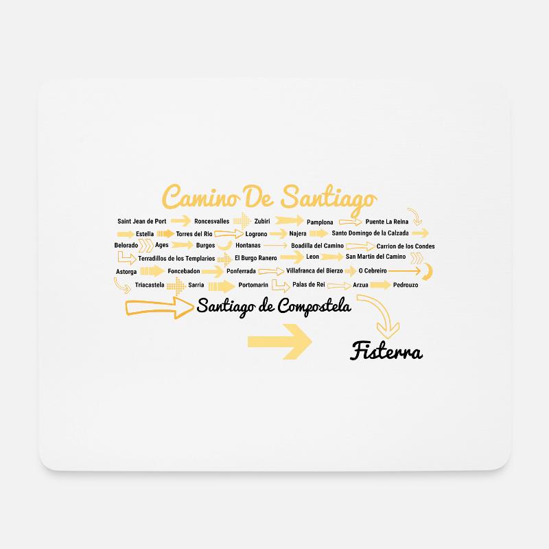 Camino de Santiago - Mousepad (Querformat) - Weiß