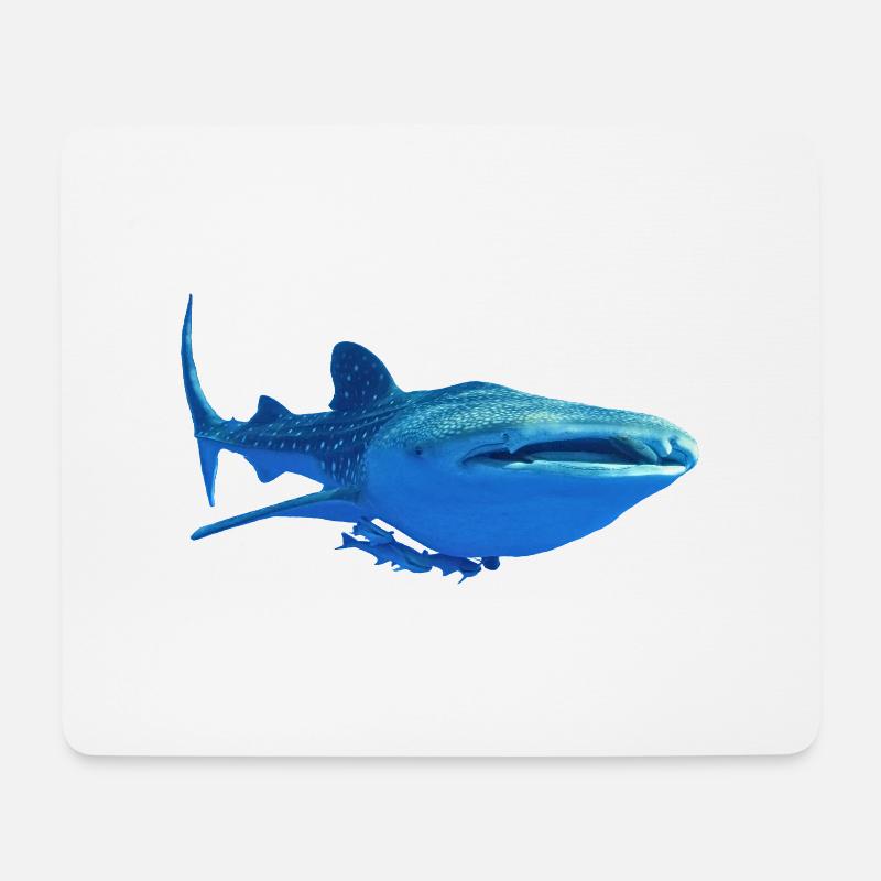 walhai4k - Mousepad (Querformat) - Weiß