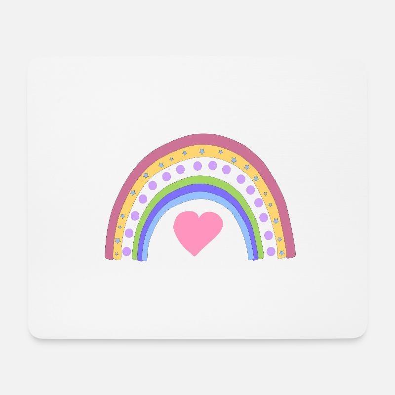regenbogen - Mousepad (Querformat) - Weiß