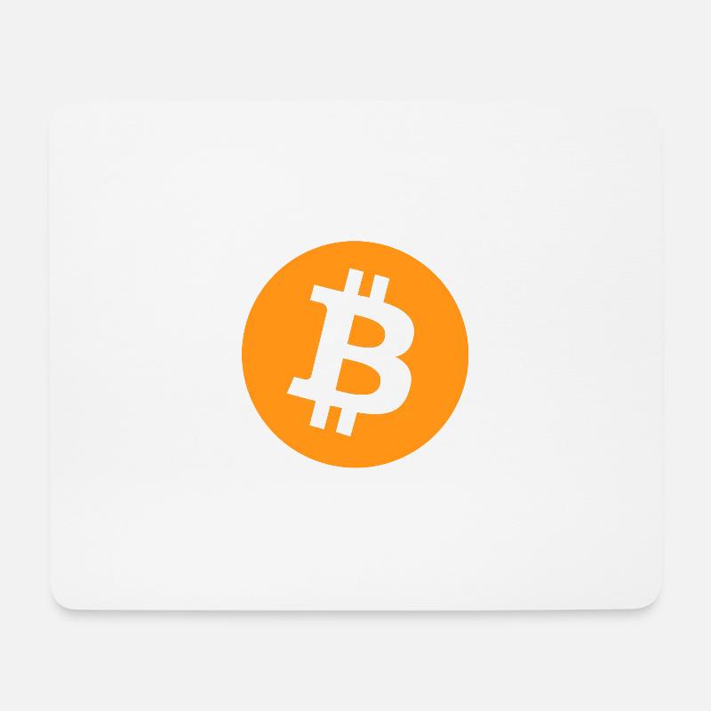 Bitcoin Logo - Mousepad (Querformat) - Weiß