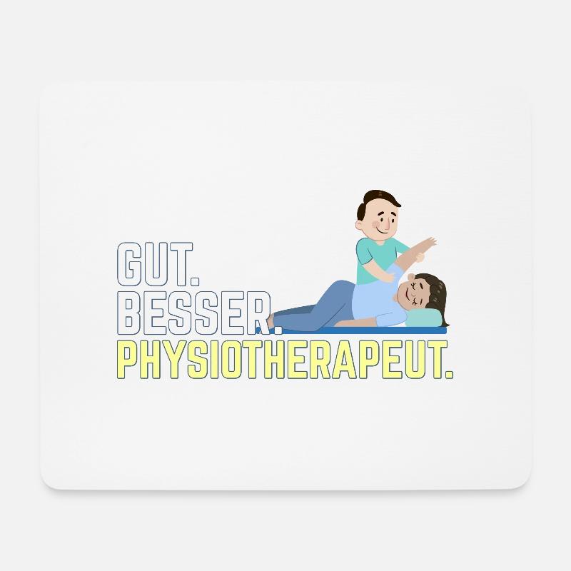 Physiotherapeut Gut Besser Herren Physio Lustiges - Mousepad (Querformat) - Weiß