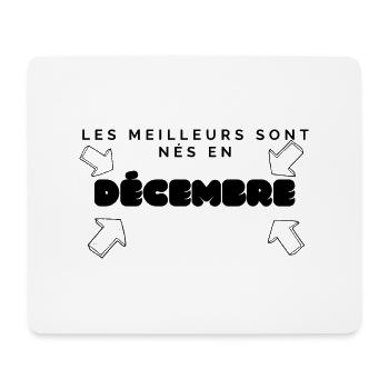 Les meilleurs sont nés en Décembre - Tapis de souris (format paysage) - blanc - Devant