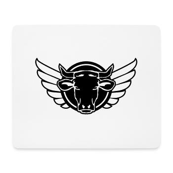 kuh bull wappen - Mousepad (Querformat) - Weiß - Vorne