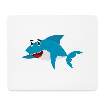 Requin - Tapis de souris (format paysage) - blanc - Devant