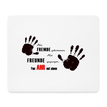 Als Fremde gekommen, als Freunde gegangen - Mousepad (Querformat) - Weiß - Vorne