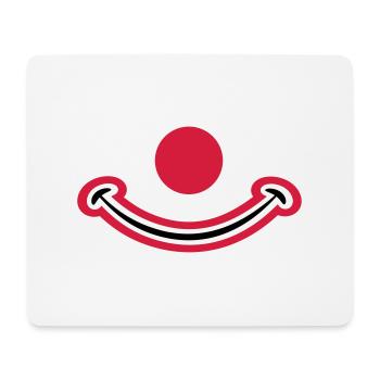 Clown face with red nose. Clown face - Mouse Pad (horizontal) - white - Front
