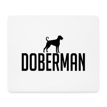 DOBERMAN race chien chien Wilsigns - Tapis de souris (format paysage) - blanc - Devant
