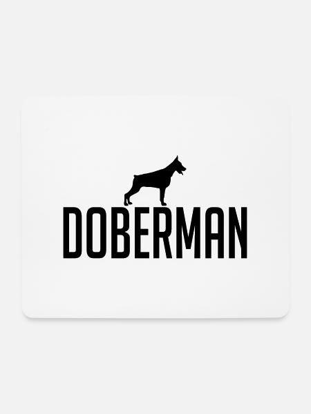 DOBERMAN Hunderasse Dobermann Hund Hunde Wilsigns - Mousepad (Querformat) - Weiß