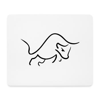Bulle Line Art - Wall Street Minimalist - Mouse Pad (horizontal) - white - Front