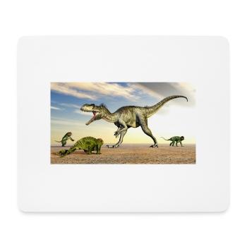 Megalosaurus und Doliosauriscus - Mousepad (Querformat) - Weiß - Vorne