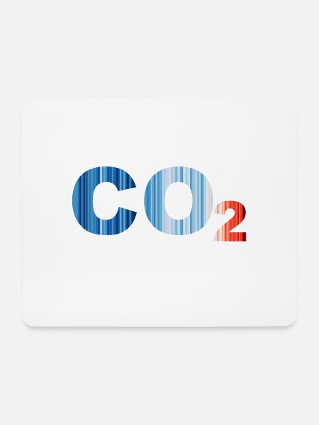 CO2-EMISSIONEN - Mousepad (Querformat) - Weiß