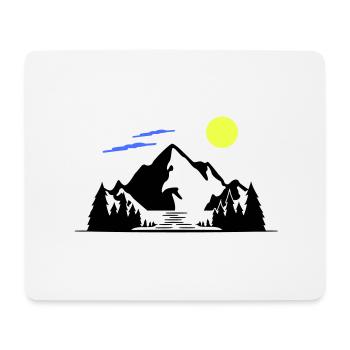 Berge - Mousepad (Querformat) - Weiß - Vorne