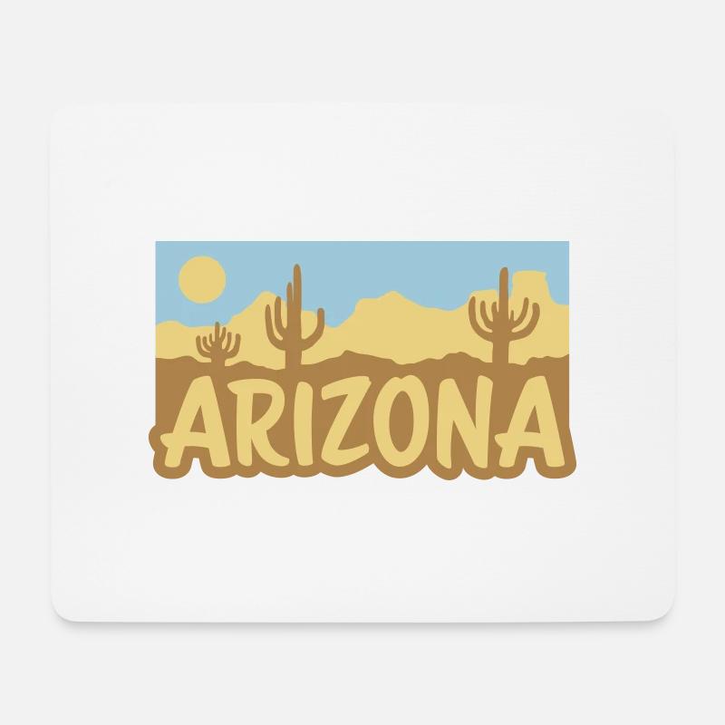 Arizona USA Wüste Landschaft - Mousepad (Querformat) - Weiß