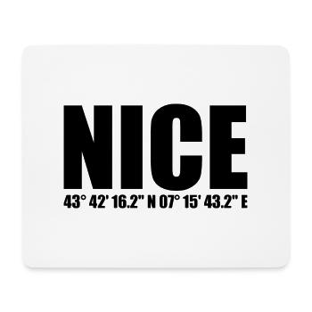 Nice Koordinaten - Mousepad (Querformat) - Weiß - Vorne