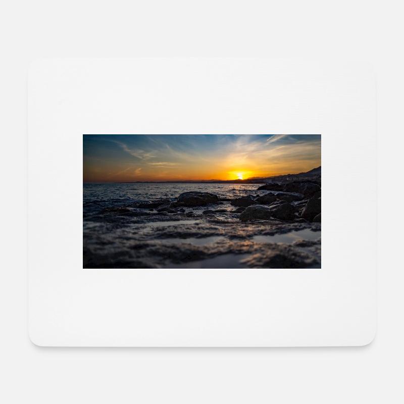 Sonnenuntergang - Mousepad (Querformat) - Weiß