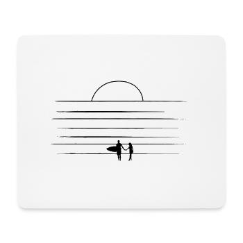 Surfing motif for surfing hobby - Mouse Pad (horizontal) - white - Front