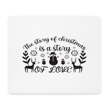 L’histoire de Noël est une histoire d’amour - Tapis de souris (format paysage) - blanc - Devant