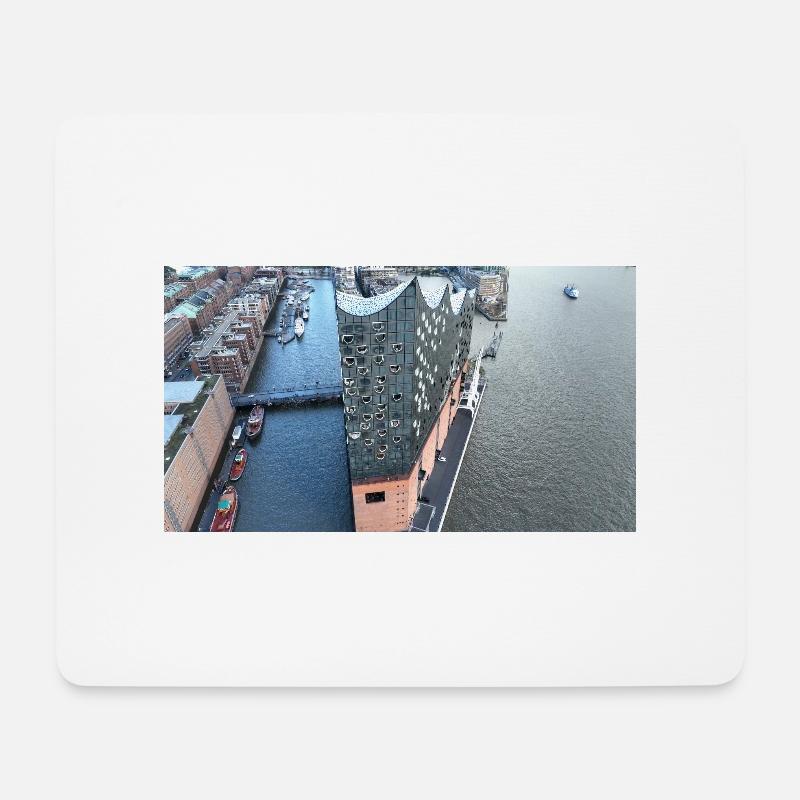 Elbphilharmonie Hamburg - Mousepad (Querformat) - Weiß