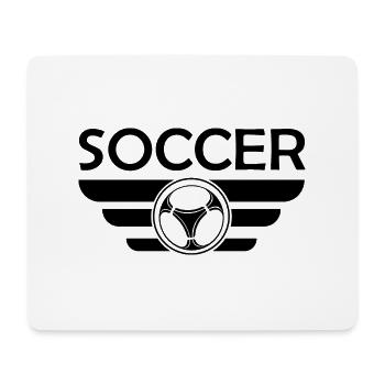 Fußball Soccer - Mousepad (Querformat) - Weiß - Vorne