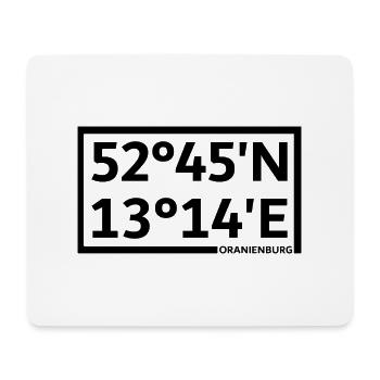 Oranienburg Koordinaten - Mousepad (Querformat) - Weiß - Vorne