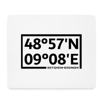 Bietigheim-Bissingen Koordinaten - Mousepad (Querformat) - Weiß - Vorne