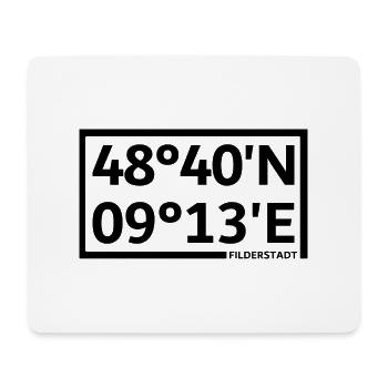 Filderstadt coordinates - Mouse Pad (horizontal) - white - Front