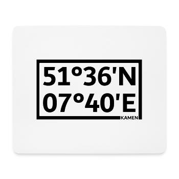 Kamen Koordinaten - Mousepad (Querformat) - Weiß - Vorne