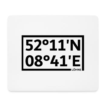 Wages Coordinates - Mouse Pad (horizontal) - white - Front