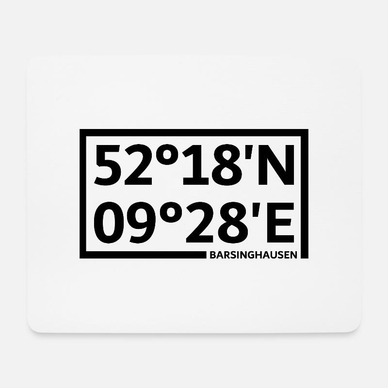 Barsinghausen Koordinaten - Mousepad (Querformat) - Weiß