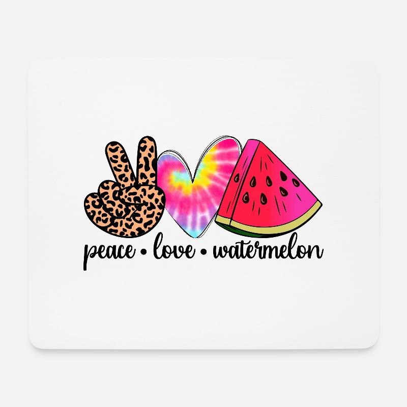 peace love - Mousepad (Querformat) - Weiß
