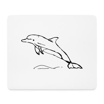 Springender Delphin Geschenk - Mousepad (Querformat) - Weiß - Vorne