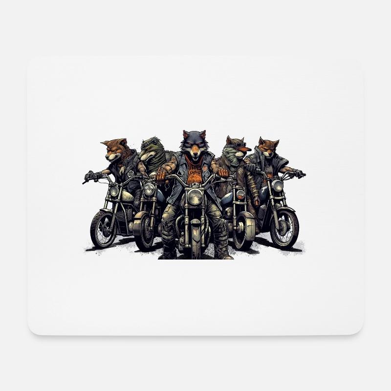 Straßenwölfe - Mousepad (Querformat) - Weiß