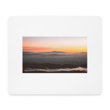 Morning glowing light on the summits of Kisavos - Mouse Pad (horizontal) - white - Front