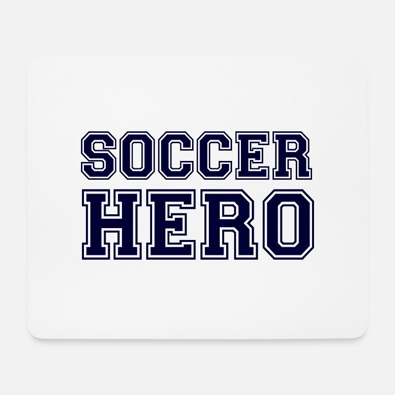 Soccer Hero - Blue Text. - Mouse Pad (horizontal) - white