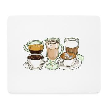 Kaffee Kaffeeliebhaber Kaffeetasse Barista Vintage - Mousepad (Querformat) - Weiß - Vorne