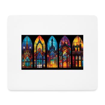 izup2u gothic Kirche - Mousepad (Querformat) - Weiß - Vorne