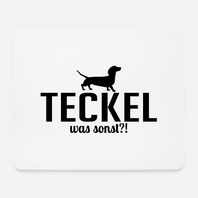Teckel was sonst Hunde Spruch Wilsigns - Mousepad (Querformat) - Weiß