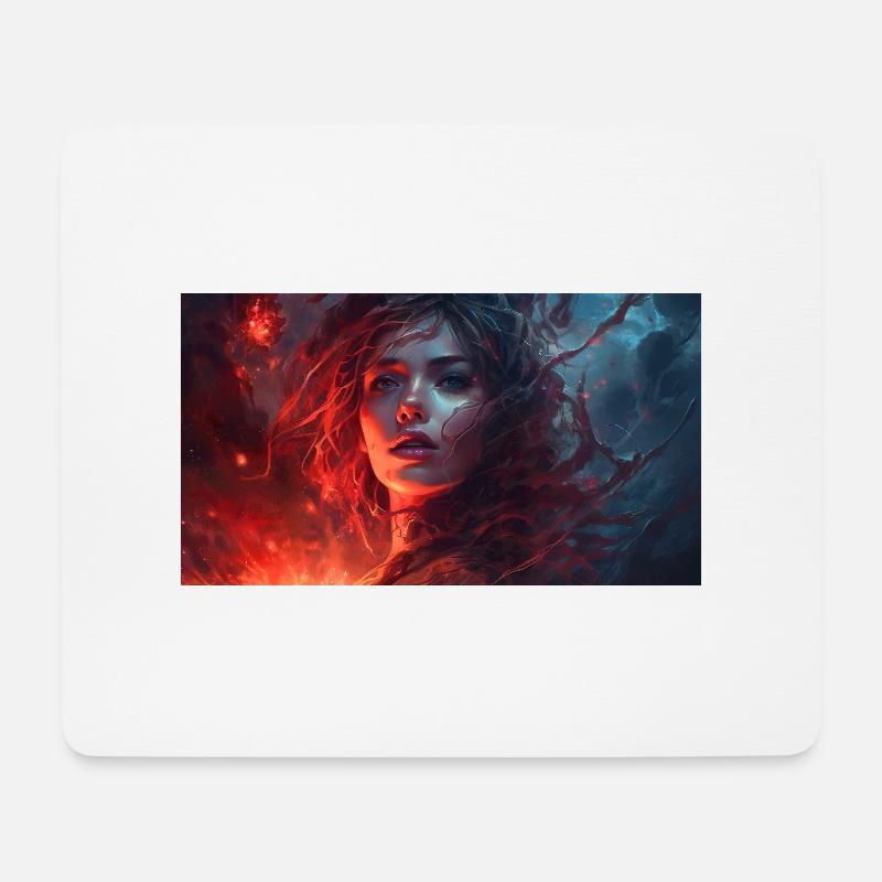 Woman Art - Mousepad (Querformat) - Weiß