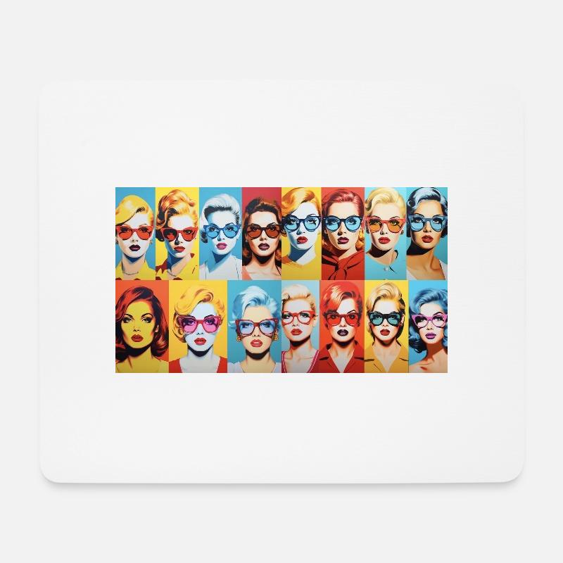 70er classic Women - Mousepad (Querformat) - Weiß